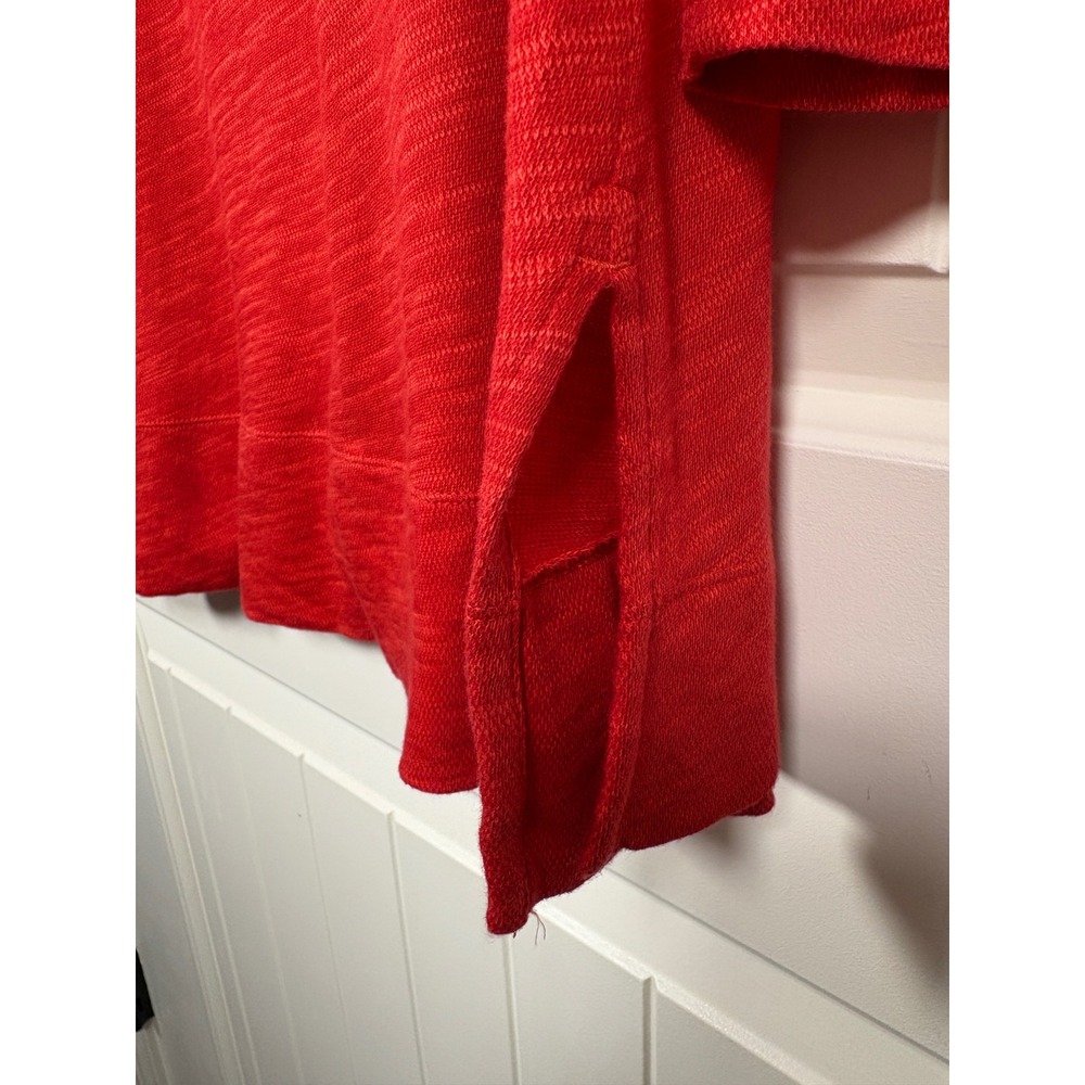 J. Jill Womens Red Slub Knit V-Neck Long Sleeve Tunic with Pockets L Transition - Picture 6 of 7